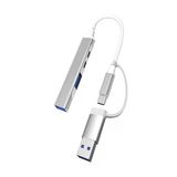 çelikwork inspiring technology FH9 4in1 USB-C HUB Dönüştürücü - 2 USB, 2 Type-C Port, Metalik USB-C Çoklayıcı Plus&Play