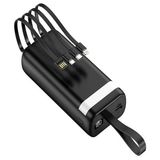 Çelikwork PW-86 30.000 mAh 8in1 Çoklayıcı LCD Ekran Fenerli Kendinden Kablolu Siyah Powerbank