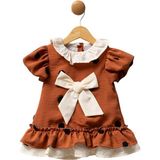 Celira Bluefeet Kiremit Bebek Elbise Puantiyeli Fiyonk Detaylı 3-18 Ay - 12 - 18 Ay