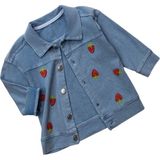 Celira Bluefeet Mavi Çilekli Kız Çocuk Kot Ceket 9 Ay,12 Ay,18 Ay,2y - 6 - 9 Ay