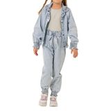 Celira Haki Kot Pantolonlu Ceketli Kız Çocuk Takım 6-9 Yaş