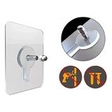 Celısse 10 Adet Süper Güçlü Çerçeve Tablo Askısı Pin Delgisiz Vidalı Tırnak Kanca Yapışkanlı Raf Tutucu Askı - Şeffaf - 7x7cm