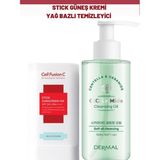 Cell Fusion C Stick Yüksek Koruyucu Güneş Kremi 19 gr. ve Dermal Cica Yağ Bazlı Temizleyici 150 ml.