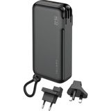 Cellairis Power Trek 10000mAh Type-C PD Hızlı Şarj Powerbank (US/EU/UK fişli) - Siyah
