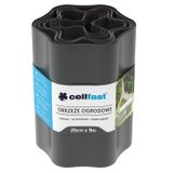 Cellfast Çim kenarı, dalgalı bahçe çiti, tarh kenarı, çim biçme kenarı, bahçe çiti, kök bariyeri, plastik, 25 cm x 9 m (grafit)