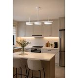 Çello LED 3'lü Modern Tasarım Enerji Tasarruflu 3 Renk Işıklı LED Avize Mutfak Salon Çocuk Odası Giyinme Odası - Beyaz