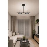 Çello LED Modern Tasarım 3 Renk Işık Seçenekli Enerji Tasarruflu 2'li LED Avize Mutfak Salon Çocuk Odası Giyinme Odası - Siyah