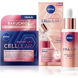 Cellular Doğal Retinol Alternatifi Bakuchiol Cilt Serumu 30ML ve Nemlendirici Gece Bakım Kremi 50M