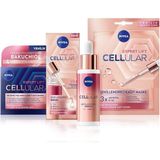 Cellular Doğal Retinol Alternatifi Bakuchiol Serum 30ML, Gece Bakım Kremi 50ML ve Kağıt Yüz Maskesi