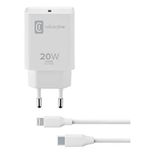 Cellular Line 20 W Kablo ve Şarj Adaptörlü Beyaz Şarj Kiti
