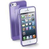 Cellular Line GUMMYSLIMIPHONE5V Esnek Çanta Ekran Koruyucu Folyo ve Mikrofiber Bez Dahil, Apple iPhone 5 için Lila