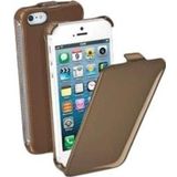 Cellular Line iPhone SE/5S/5 ile Uyumlu Flap Glossy Mıknatıssız Kılıf Kahverengi-FLAPGLOSSIPHONE5BR