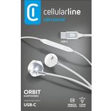Cellular Line Orbit Type-C Capsule Beyaz Kulaklık