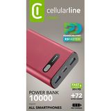 Cellular Line PD 20W Hızlı Şarj 10.000 mAh Kırmızı Powerbank