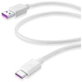 Cellular Line USB Cable Sc Usbdatacscusbcw Huawei Supercharge Özellikli Usb-C Şarj ve 480 Mbps Data Kablosu 1.2m Beyaz