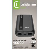 Cellularline 12W X 2 10.000 MAH Siyah Powerbank Pbentry10000k