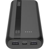 Cellularlıne 12w X 2 20.000 Mah Taşınabilir Siyah Şarj Cihazı