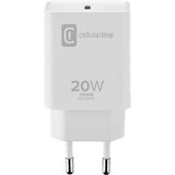 Cellularline 20W Dual Port Beyaz Şarj Adaptörü