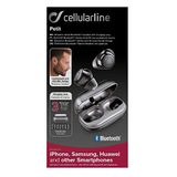 Cellularline Petit True Kablosuz Kulaklık Kulaklık, Taşınabilir Pil Şarj Cihazlı Bluetooth Kablosuz Kulak İçi Kulaklık, TWS, Dahili Mikrofon, Dokunmatik Kontrol, Siyah, BTPETITTWSK