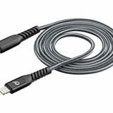 Cellularline TETRACABC2LMFI1MK 120 cm Kevlar Siyah Usb Kablo
