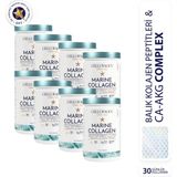 CELLURAGEN Balık Kolajen Peptitleri ve Ca-AKG İçeren Complex Marine Collagen Takviye 30 Günlük x 8 Adet