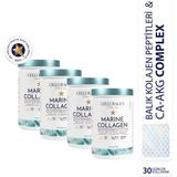 CELLURAGEN Balık Kolajen Peptitleri ve Ca-AKG İçeren Complex Marine Collagen Takviye 30 Günlükx 4 Adet - aromasız