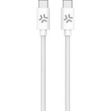 Celly 60W Usb-C - Usb-C Örgülü Şarj Kablosu - Beyaz