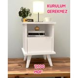 Celta Dos Komodin,mdf,kurulum Gerekmez,montajlı,mdf Komodin,komidin,hazır - Beyaz