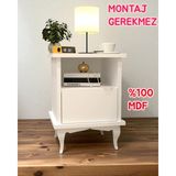 Celta Komodin,mdf,kurulum Gerekmez,montajlı,mdf Komodin,komidin,hazır - Beyaz