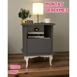 Celta Komodin,mdf,kurulum Gerekmez,montajlı,mdf Komodin,komidin,hazır - Gri