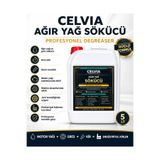 CELVIA Temizlik Ağır Yağ Sökücü 5 LT Profesyonel Degreaser Motor Yağı Gres Kir Endüstriyel Temizleyici