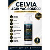 CELVIA Temizlik Ağır Yağ Sökücü Profesyonel Degreaser 1 Lt Motor Yağı, Gres, Kir ve Endüstriyel Kalıntı Temizleyici