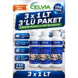 CELVIA Temizlik Koltuk Halı Yıkama Makinesi Şampuanı Köpük Ayarlı 1Lt (3 Adet) Lolipop Kokulu