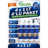CELVIA Temizlik Koltuk Halı Yıkama Makinesi Şampuanı Köpük Ayarlı 1Lt (4 Adet) Lolipop Kokulu