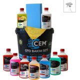 CEM CAR CARE 12 Parça Full Oto Bakım Seti, Araç Temizlik Seti