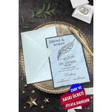 Cem Davetiye Düğün Nişan Nikah Kına Davetiyesi 7103 (100 ADET) Baskı Dahil