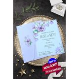 Cem Davetiye Düğün Nişan Nikah Kına Davetiyesi 971 (100 ADET) Baskı Dahil