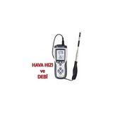 Cem DT-8880 Teleskobik Problu Kızgın Tel Hava Hızı, Debisi ve Sıcaklık Ölçer - Beyaz