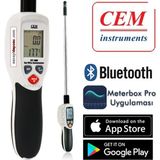 Cem DT1880 Teleskobik Problu Hava Hızı ve Sıcaklık Ölçer Anemometre