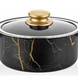 Cem Gold Marble 30 cm Derin Tencere