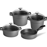 Cem Granit Master 2 Li Set (24 cm Karnıyarık + 24 cm Tava) - Füme
