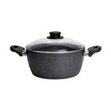 Cem Gusto Granit Derin Tencere 3 Mm 24 Cm Siyah
