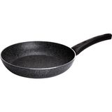 Cem Image 7 Prç Granit Set (Tencere 20+24/k.yarık 26/tava 26) - Siyah - 26 cm