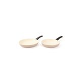 Cem Naturel 2'li Tava Seti - Bej - 24 cm + 26 cm