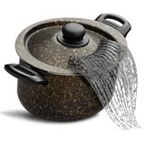 Cem Oval Makarna Tenceresi 26 cm - Siyah