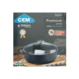 Cem Premium Döküm 24cm Basık ( karnıyarık ) Tenceresi