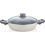 Cem Soft Seramik Grey Karnıyarık Tencere 28 cm - Gri