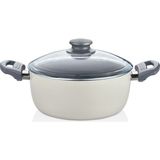 Cem Soft Seramik Grey Tencere 22 cm - Gri