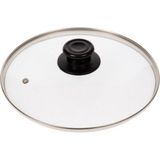 Cem Tencere Tava Sahan Teflon Granit Için Cam Kapak 28 cm