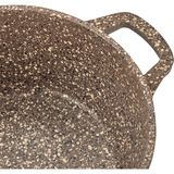 Cem Unique Granit 24 cm Tencere - Bej - Kahverengi